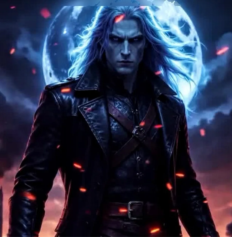 Killian Frost, the Winter King — grey-skinned Fae with white hair